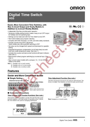 H5S-YB2-X datasheet  